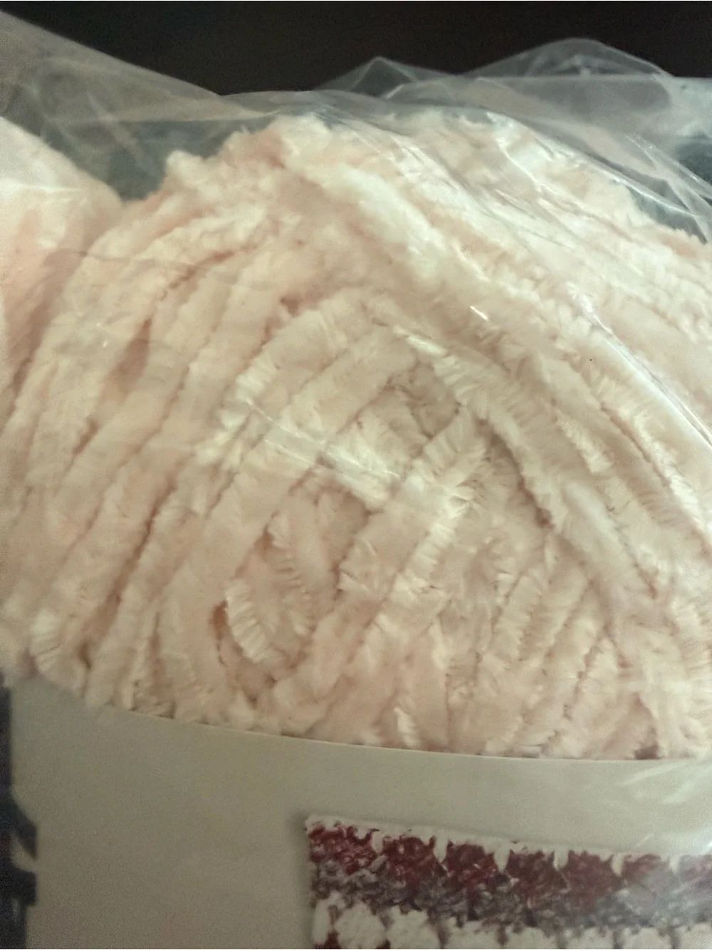 Yarnspirations Bernat Velvet Plush Yarn - 2 Skeins of Blush Pink